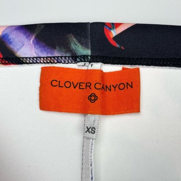 CLOVER CANYON Neoprene Printed Pull-On Pencil Skirt Sz XS - Picture 3 of 4